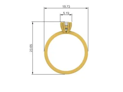 Claw stone ring  3D print model