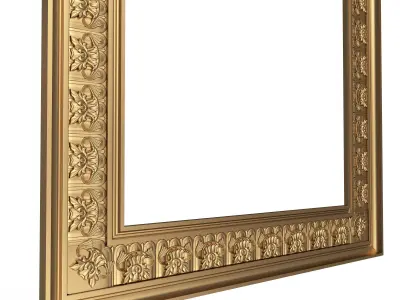 Classic Frame and Mirror 073 Low-poly 3D model