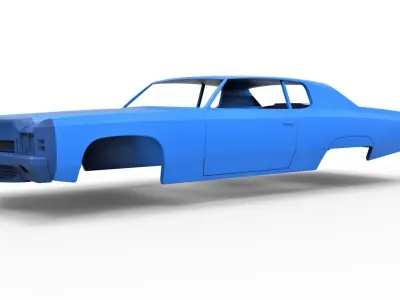 Shell Chevrolet Impala 1972 Scale 1 to 20 3D print model