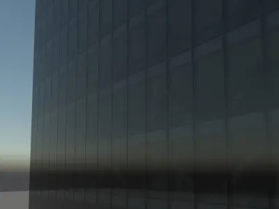 Skyscraper building with lights 3D model