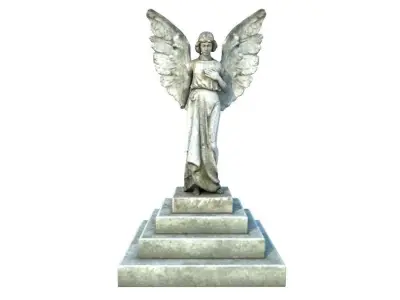 Angel Statue Low-poly 3D model