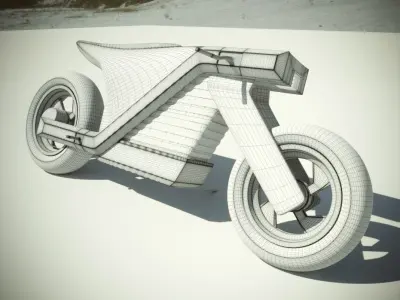 Futuristic Moto 2 3D model