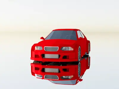 low poly race car Low-poly 3D model