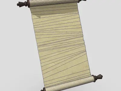 Paper Scroll 2 Low-poly 3D model