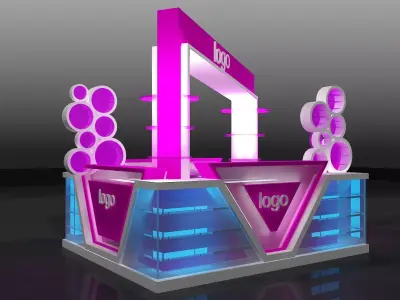 Booth Exhibition Stand a207 3D model