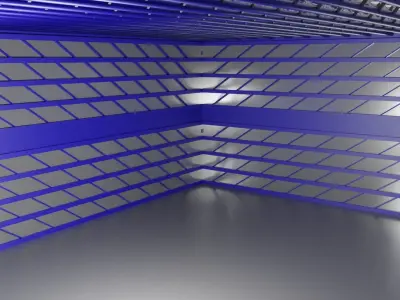   Hangar Interior Low-poly 3D model