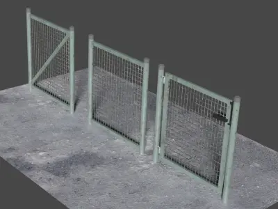 Garden Fence Low-poly 3D model