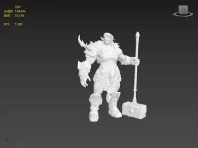 Next generation stylized female orcs Low-poly 3D model