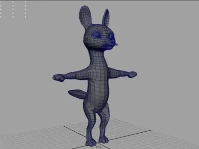 Fox model kangaroo 3D model
