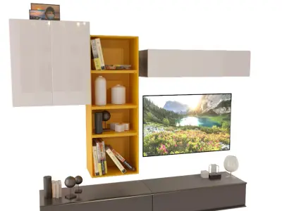 Tv Wall set 3D model
