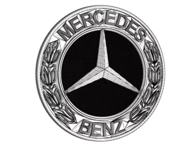 Mercedes logo 05 3D print model