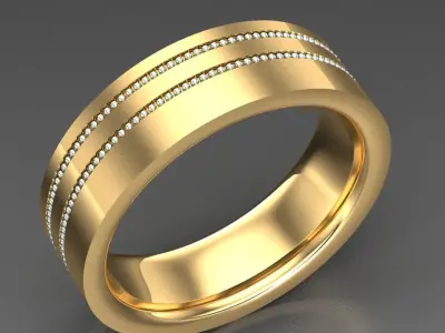 Luxury Men Rings Designs 6MR027 3D print model