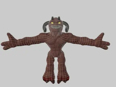 Devil demon Free low-poly 3D model