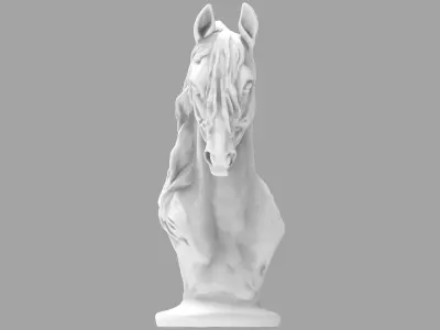 Horse Torso Statue 3D model