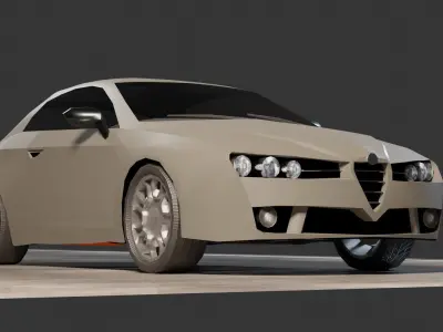 Alfa Romeo Brera Low-poly 3D model