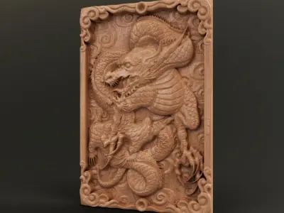 Dragon Wall Ornament 3D print model
