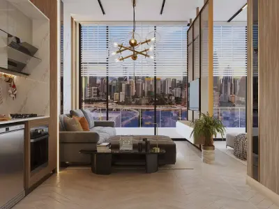 kitchen and living room scene sale 3D model  Low-poly 3D model