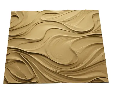 modern panel wall decor set relief stl mural CNC 191 3D model