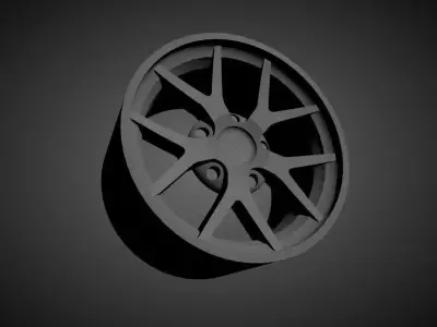 BBS FI-R scalable and Printable rim 3D print model