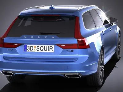 Volvo V90 Estate R design 2017 3D model