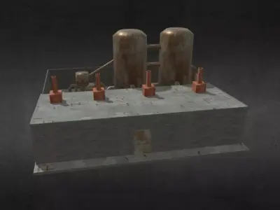 Factory 3d model steam engine 3D model