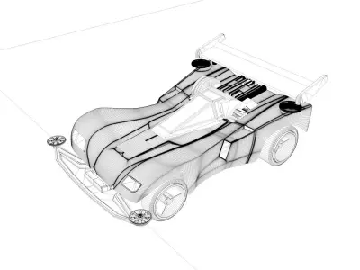 4WD car 3D model