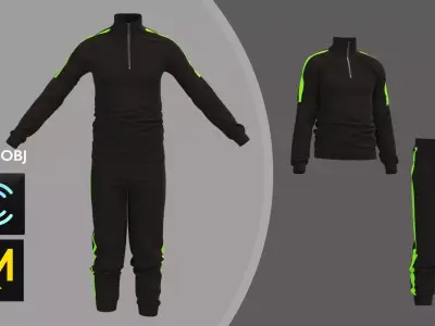 Male Sport Outfit Marvelous Designer 3D model