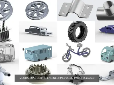 MECHANICAL DESIGN ENGINEERING VALUE PACK 3D Model Collection