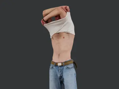 Man Taking Off His Shirt 3D model