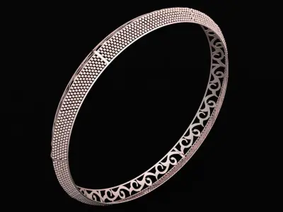 SIMPLE INDIAN GOLD RING 3D PRINTABLE MODEL  3D print model