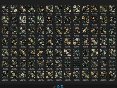 650 Floral pattern collection-Vol21-8K Res 3D model