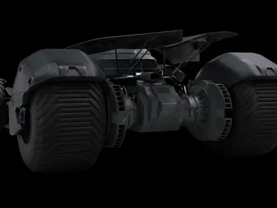 Batmobile  Batman vs Superman Low-poly 3D model