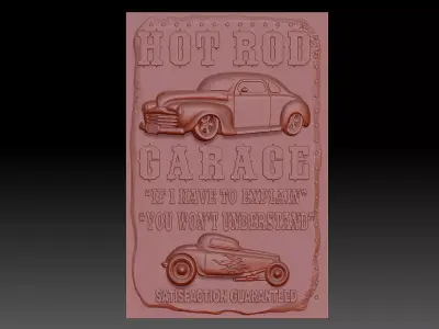 Garage  poster  3D print model