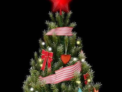 Christmas green tree 1 3D model