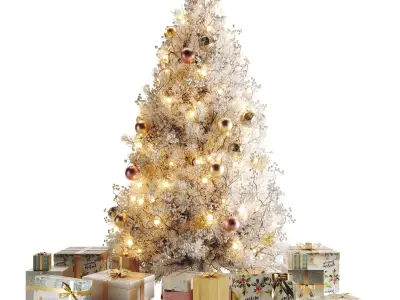 Christmas Tree shuba Low-poly 3D model