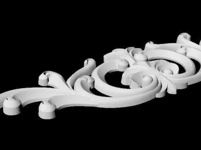 Central decor ornament for furniture 3D model 337