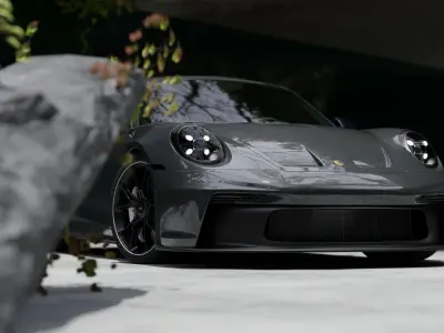 Chill Vibes Automotive Render Scene 3D Blender File Textured 3D model