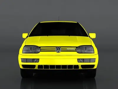 Volkswagen Golf GTI  Low-poly 3D model