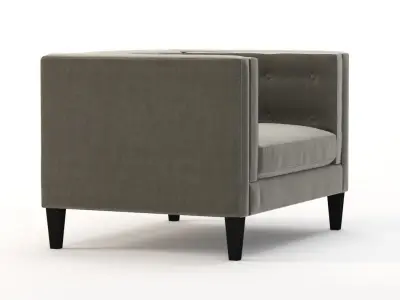 Creat And Barrel Aidan Tufted Club Chair 3D model