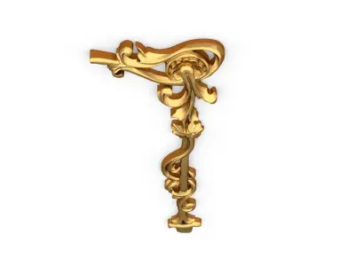 Classic carved decor ornament 355 3D model