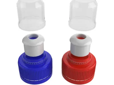 Pull - Push Sport Bottle Cap Low-poly 3D model