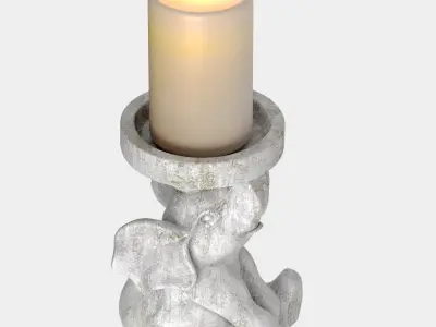 Decorative Elephant Candlestick Candle Holder Country Sculptures 3D model
