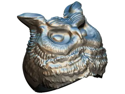 owl ring 3D print model