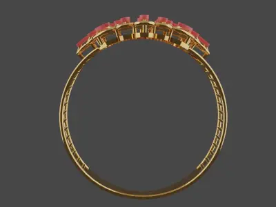 Flower Ring Free 3D print model get