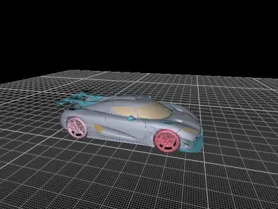 carkoenis koenigsegg sports car Low-poly 3D model