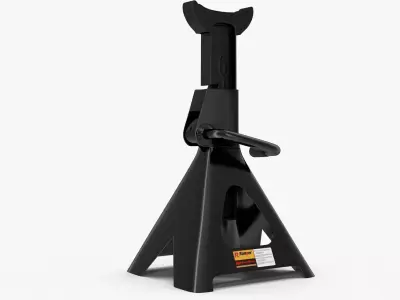 Jack Stand Black Low-poly 3D model