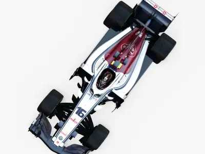 Alfa Romeo Sauber C37 Low-poly 3D model