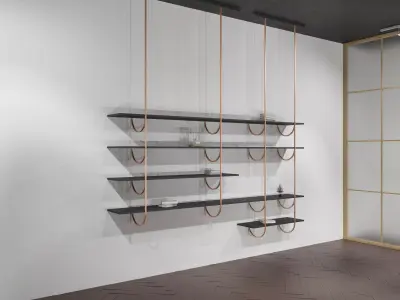 low-poly luxury shelf Low-poly 3D model