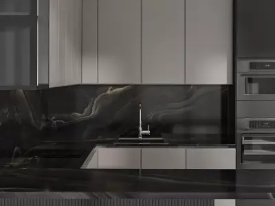kitchen cabinet 01 3D model