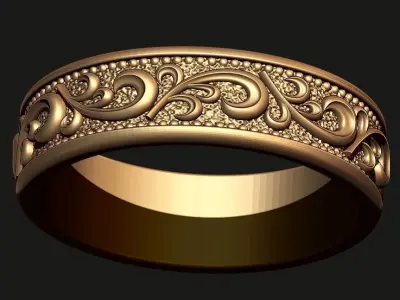WEDDING RINGS WITH ORNAMENTS 1 3D print model